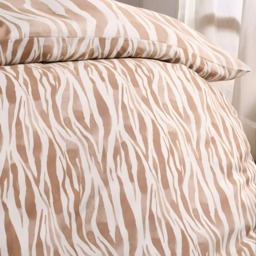 OHS Watercolour Zebra Print Duvet Set, Beige - King - thumbnail 4