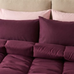 OHS Coverless 10.5 Tog Duvet Set, Plum - King - thumbnail 2