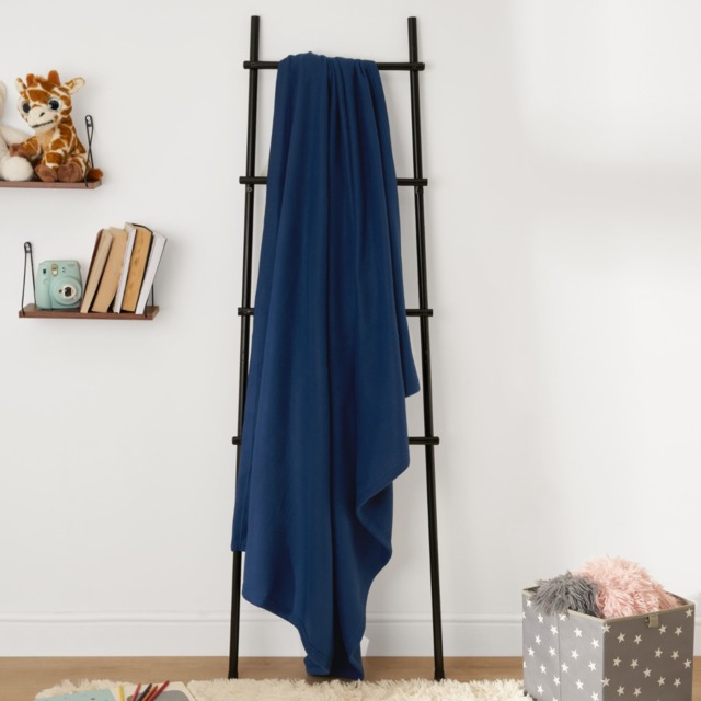 OHS Plain Fleece Throw, Navy - 120 x 150cm - image 1
