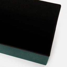 OHS Matte Velvet Foldable Rectangle Storage Ottoman - Forest Green - thumbnail 5