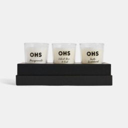 OHS 3 Glass Scented Candle Set, Leopard Print - Brown - thumbnail 3