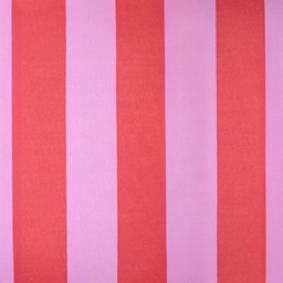 OHS Stripe Frill Duvet Cover Set, Pink/Red - Single - thumbnail 5