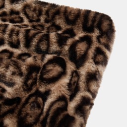 OHS Leopard Faux Fur Throw - Brown - thumbnail 4