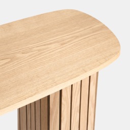 OHS Madison Ribbed Console Table - Light Wood - thumbnail 4