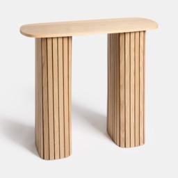 OHS Madison Ribbed Console Table - Light Wood - thumbnail 3