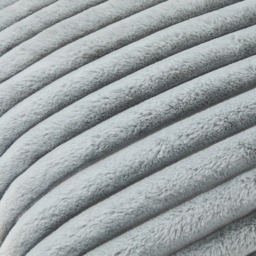 OHS Faux Fur Thick Ribbed Cushion Covers, Grey - 55 x 55cm - thumbnail 5