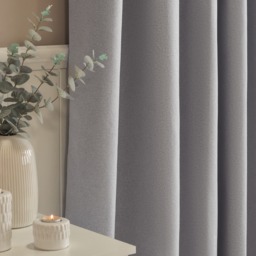 OHS Woven Texture Eyelet Blackout Curtains, Silver - 46 x 54in - thumbnail 3