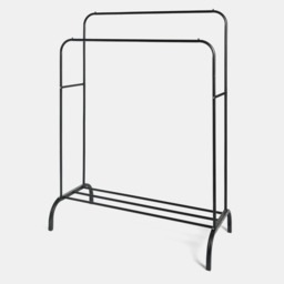 OHS Heavy Duty Double Clothes Rail - Black - thumbnail 5