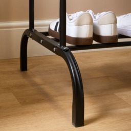 OHS Heavy Duty Double Clothes Rail - Black - thumbnail 3