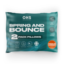 OHS Spring and Bounce Medium Support Pillows - 2 Pack - thumbnail 1