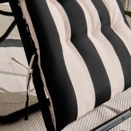 OHS Stripe Print Gravity Chair Cushion - Monochrome - thumbnail 2