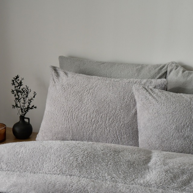 OHS Teddy Fleece Pillowcases - Grey - image 1