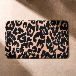 OHS Leopard Print Bath Mat - Natural - thumbnail 3