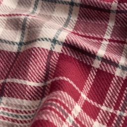 "OHS Woven Check Eyelet Curtains, Dorset Red - 66 x 54""" - thumbnail 5