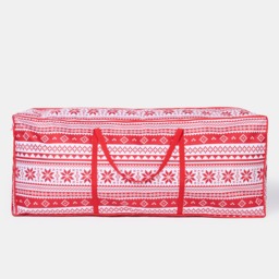 OHS Nordic Print Christmas Tree Storage Bag - Red - thumbnail 3