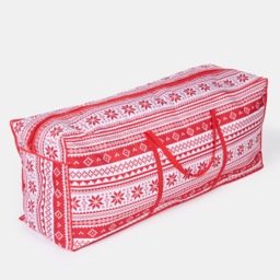 OHS Nordic Print Christmas Tree Storage Bag - Red - thumbnail 4