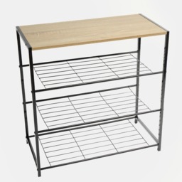 OHS Manhattan Multi Purpose 4-Tier Shoe Rack - Light Wood - thumbnail 5