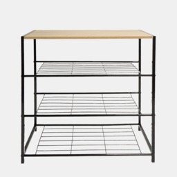 OHS Manhattan Multi Purpose 4-Tier Shoe Rack - Light Wood - thumbnail 4