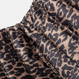 OHS Leopard Print Velvet Lazy Chair - Natural - thumbnail 5