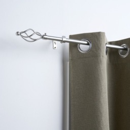 OHS 16mm Extendable Twist Curtain Pole, Silver - 120-220cm - thumbnail 2