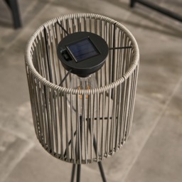 OHS Solar Rattan Floor Lamp - Grey - thumbnail 4