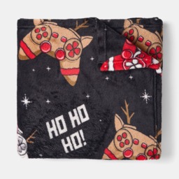 OHS Christmas Gaming Throw - Black - thumbnail 3