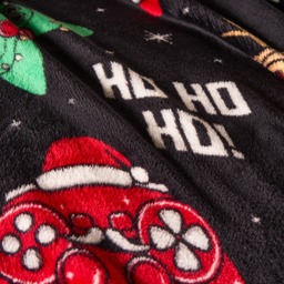 OHS Christmas Gaming Throw - Black - thumbnail 2
