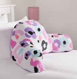 OHS Kids Leopard Fleece Cuddle Cushion - Multi - thumbnail 1