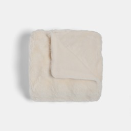 OHS Bubble Faux Fur Throw - Cream - thumbnail 3