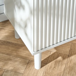 OHS Ribbed Under Sink Unit - White - thumbnail 2