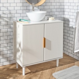 OHS Ribbed Under Sink Unit - White