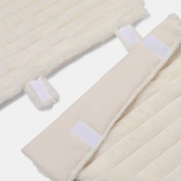 OHS Ribbed Faux Fur Christmas Tree Skirt - Cream - thumbnail 3