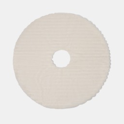 OHS Ribbed Faux Fur Christmas Tree Skirt - Cream