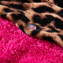 OHS Leopard Print Duvet Set, Natural/Hot Pink - King - thumbnail 4