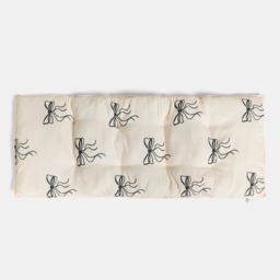 OHS 2-Seater Indoor/Outdoor Bow Print Bench Pad - Monochrome - thumbnail 4