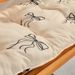 OHS 2-Seater Indoor/Outdoor Bow Print Bench Pad - Monochrome - thumbnail 3