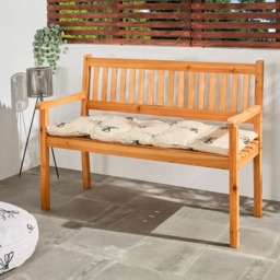 OHS 2-Seater Indoor/Outdoor Bow Print Bench Pad - Monochrome - thumbnail 2