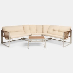 OHS Santorini 5 Seater Corner Sofa Set - Natural - thumbnail 4