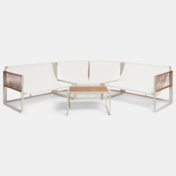 OHS Santorini 5 Seater Corner Sofa Set - Natural - thumbnail 5