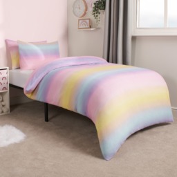 OHS Rainbow Ombre Duvet Set, Multi - Double - thumbnail 1