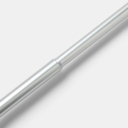 OHS 28mm Extendable Stopper Curtain Pole, Silver - 120-220cm - thumbnail 3