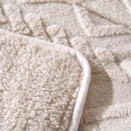 OHS Coverless Cable Knit 10.5 Tog Duvet Set, Cream - Single - thumbnail 5