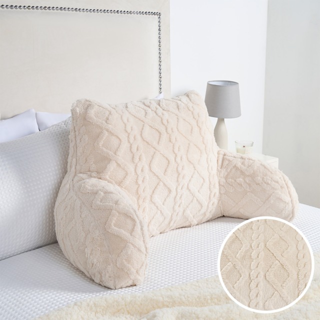 OHS Cable Knit Cuddle Cushion - Cream - image 1