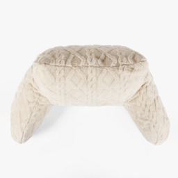 OHS Cable Knit Cuddle Cushion - Cream - thumbnail 4