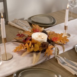 OHS Autumn Harvest Candle Holder - Brown - thumbnail 1