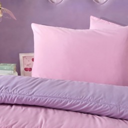 OHS Coverless 10.5 Tog Reversible Duvet & Pillowcase, Pink/Lilac - Double - thumbnail 4