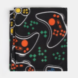 OHS Gaming Print Fleece Throw - Black - thumbnail 3