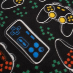 OHS Gaming Print Fleece Throw - Black - thumbnail 5
