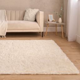 OHS Fluffy Rug, Cream - 80 x 150cm - thumbnail 2