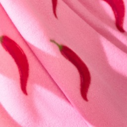 OHS Chilli Print Fleece Throw - Pink - thumbnail 2